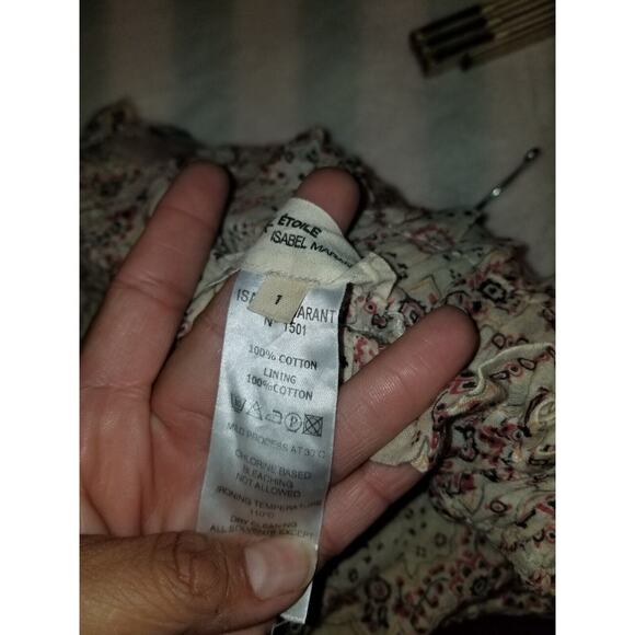 Etoile Isabel Marant Mini Shorts Womens 1 Tan Print Ruffled Layered Good Conditi - Picture 3 of 5